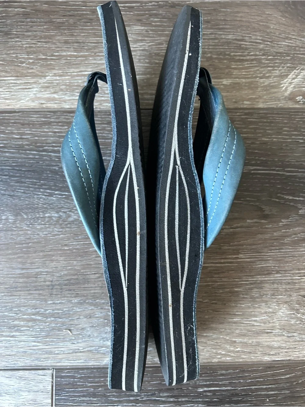 Rainbow Blue Flip Flop Sandals Size 10 - Picture 6 of 10